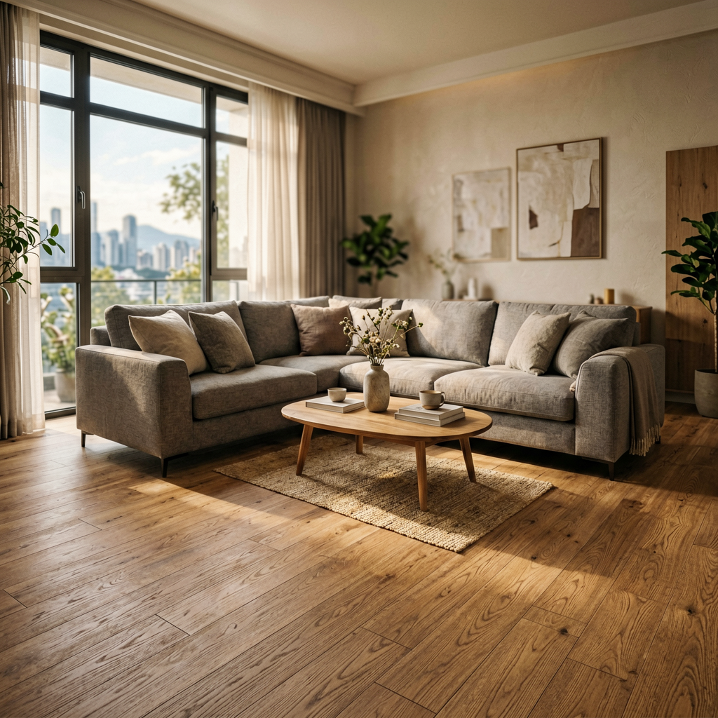 Porcelanosa Technical Porcelain installed — Matt · timber-effect